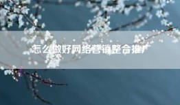 怎么做好网络营销整合推广