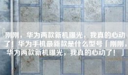 刚刚，华为两款新机曝光，我真的心动了！华为手机最新款是什么型号「刚刚，华为两款新机曝光，我真的心动了！」
