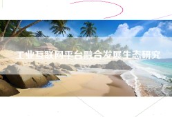 工业互联网平台融合发展生态研究