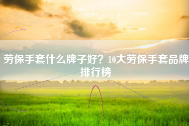 劳保手套什么牌子好？10大劳保手套品牌排行榜