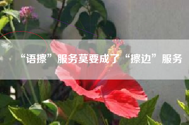 “语擦”服务莫要成了“擦边”服务
