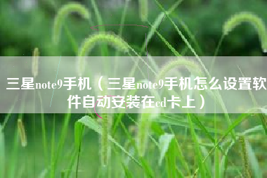 三星note9手机（三星note9手机怎么设置软件自动安装在cd卡上）