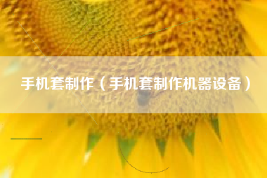 手机套制作（手机套制作机器设备）