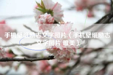 手机壁纸励志文字图片（手机壁纸励志文字图片 唯美）
