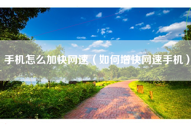 手机怎么加快网速（如何增快网速手机）