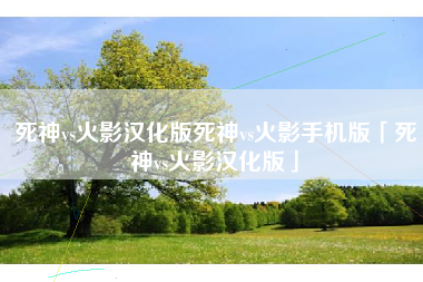 死神vs火影汉化版死神vs火影手机版「死神vs火影汉化版」